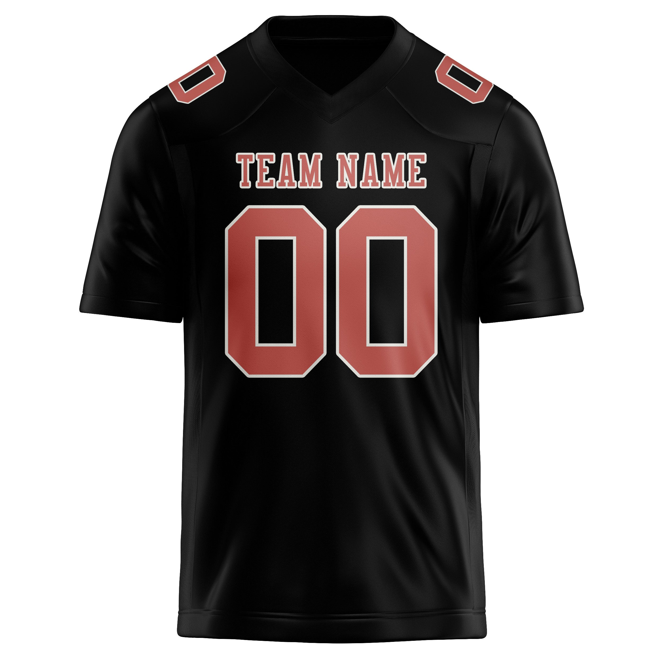Maillot de football personnalisé Black Copper Rose