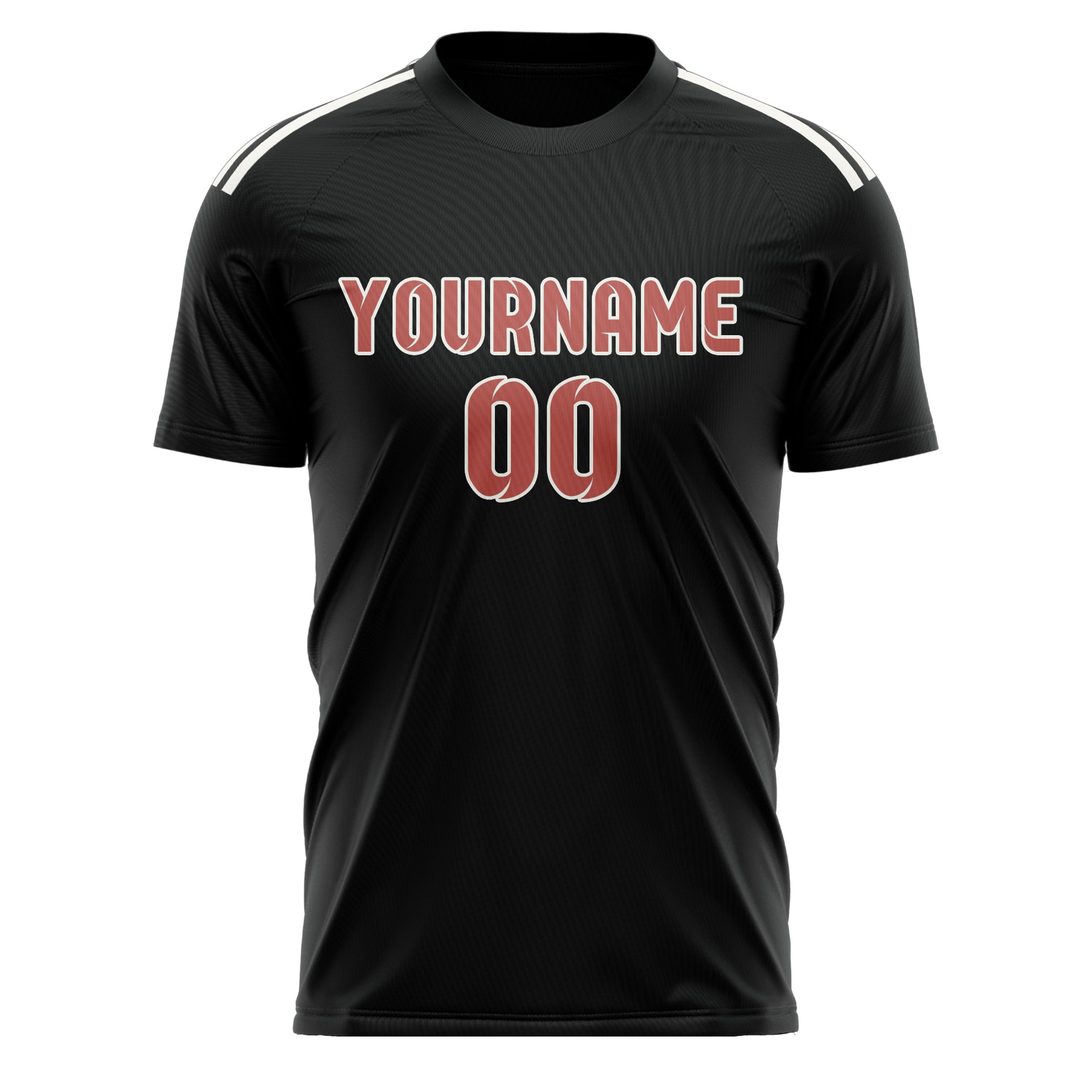 Maillot de football personnalisé Black Copper Rose