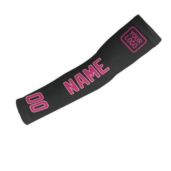 Manchon de bras personnalisé noir et rose