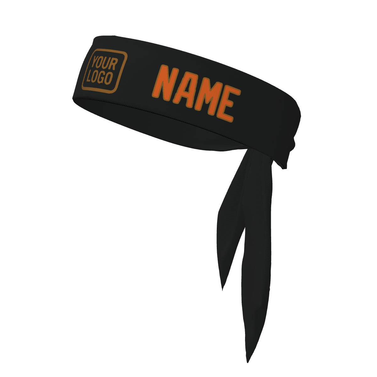 Bandeau personnalisé noir et orange