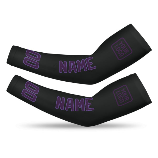 Manchon de bras personnalisé noir et violet