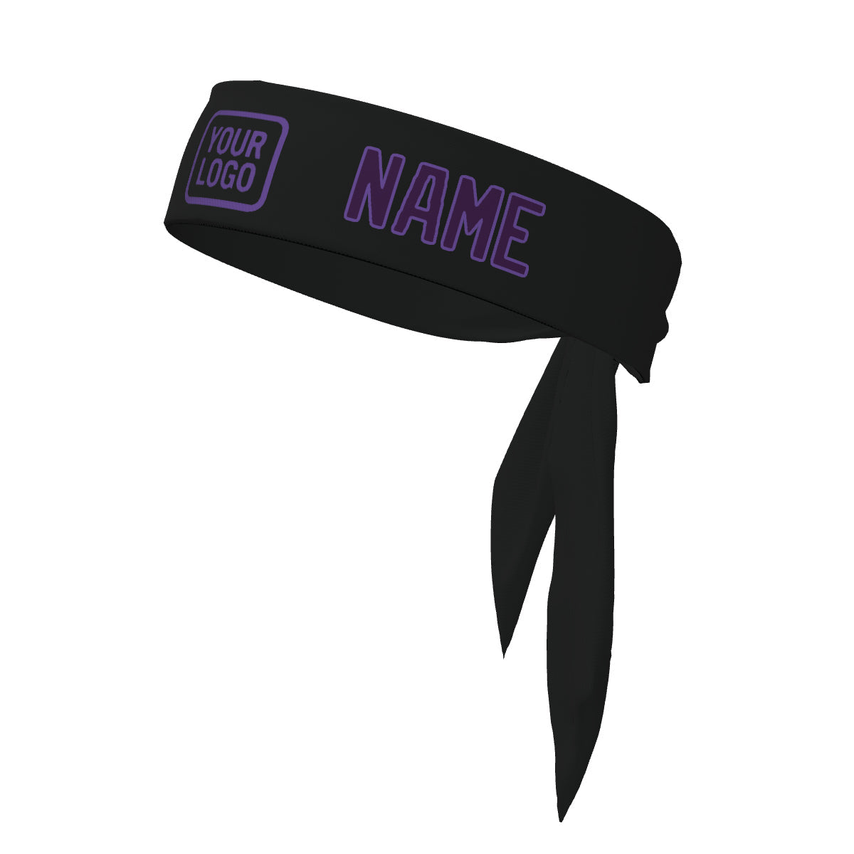 Bandeau noir et violet personnalisé