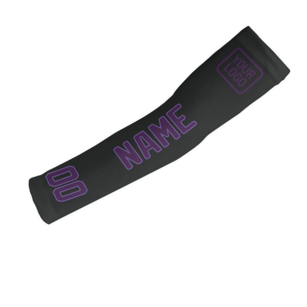 Manchon de bras personnalisé noir et violet