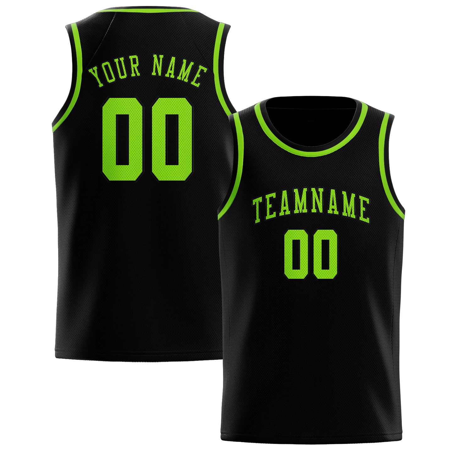 Maillot de basketball personnalisé noir et vert émeraude