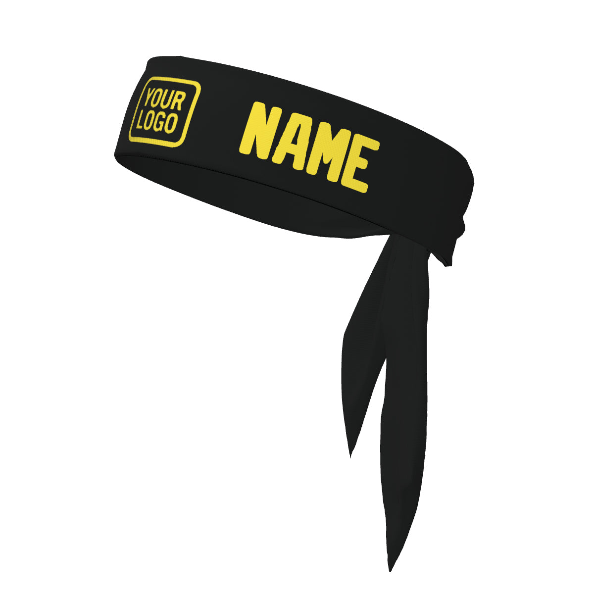 Bandeau personnalisé noir et jaune clair