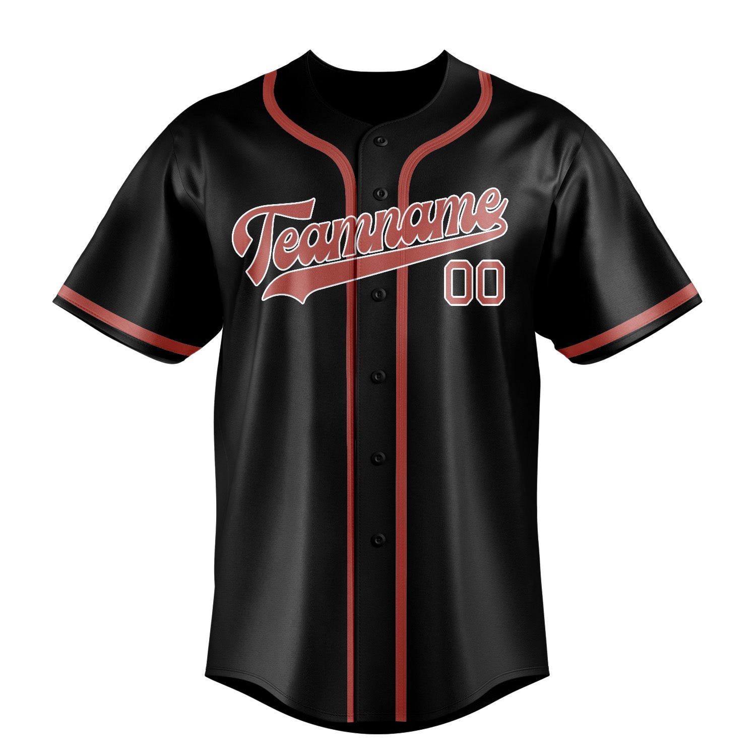 Maillot de baseball personnalisé Black Copper Rose