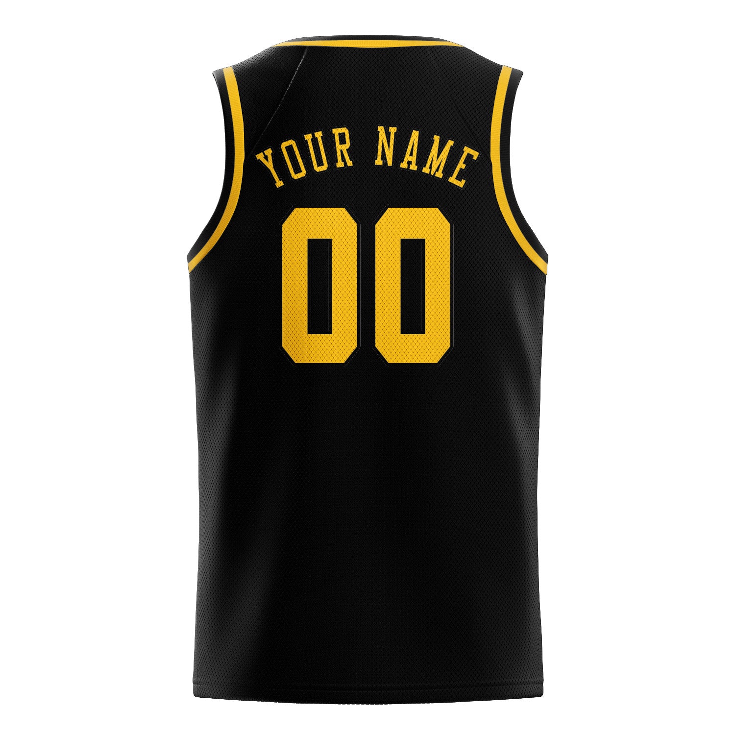 Maillot de basketball personnalisé noir et or