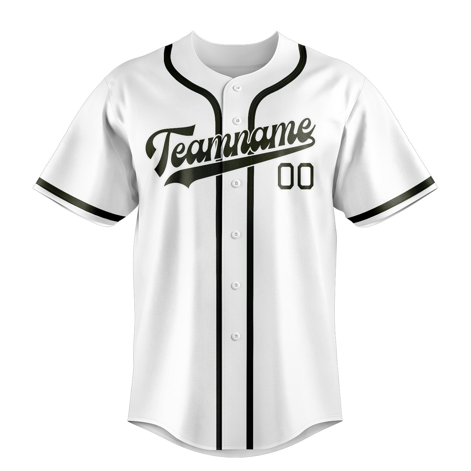 Maillot de baseball blanc olive personnalisé