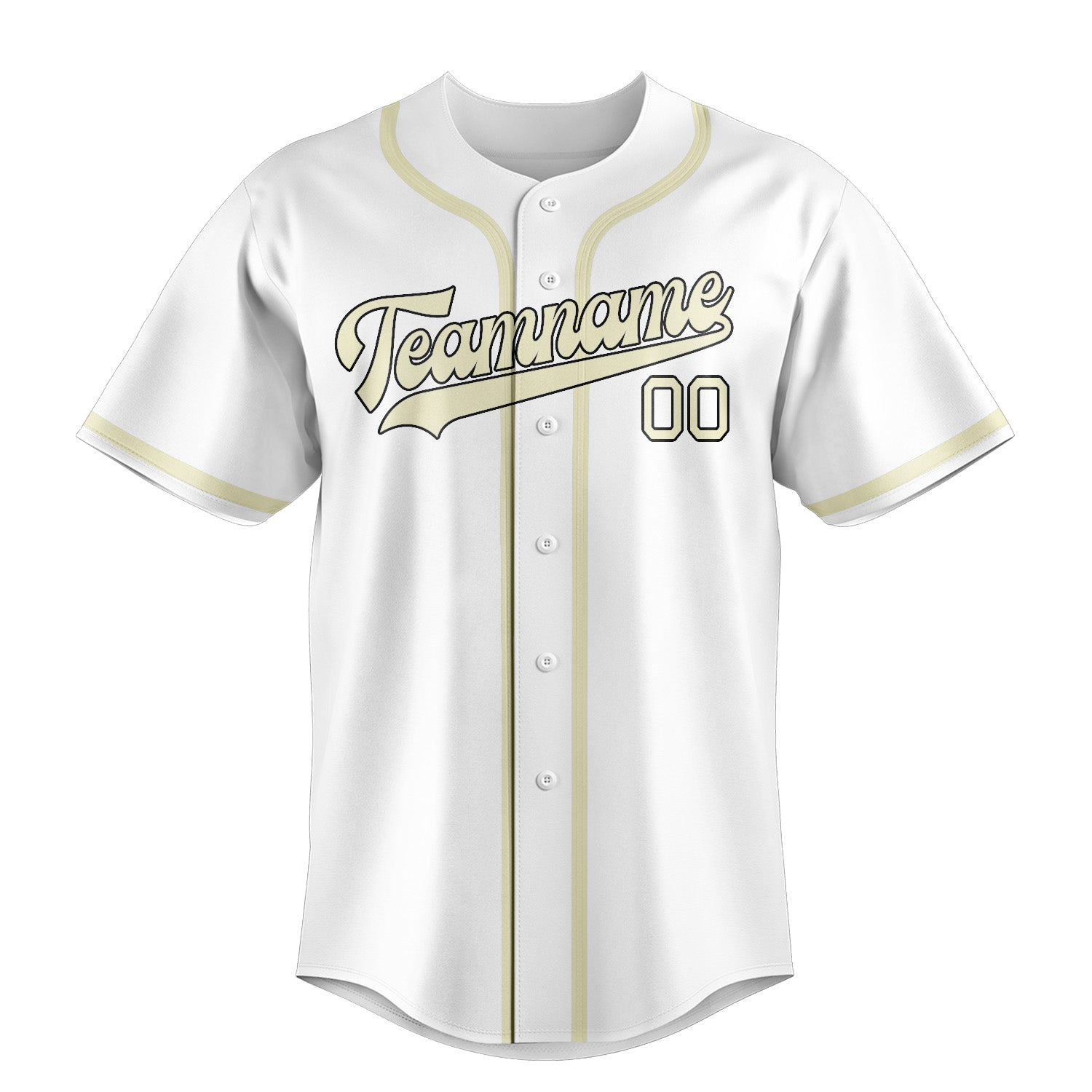 Maillot de baseball blanc crème personnalisé