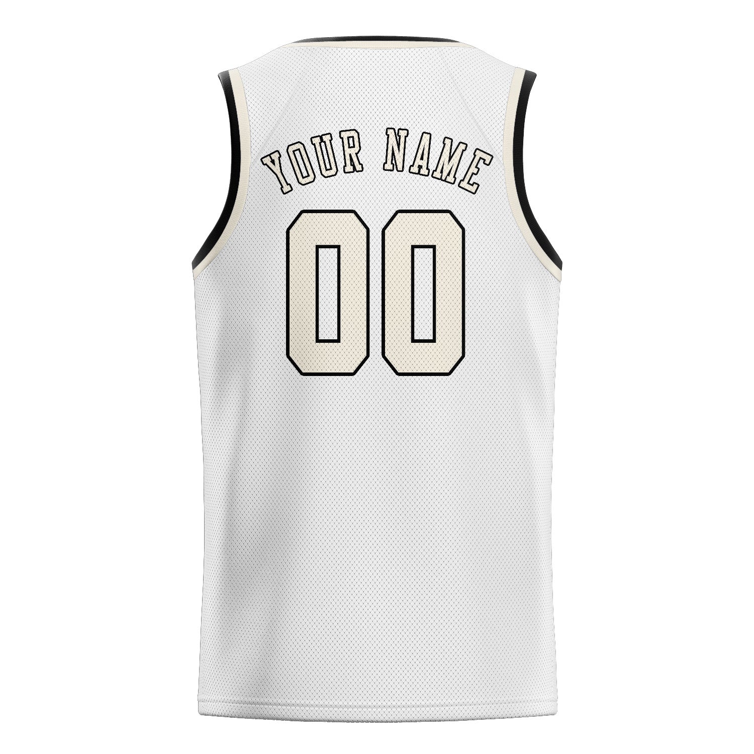 Maillot de basketball blanc crème personnalisé
