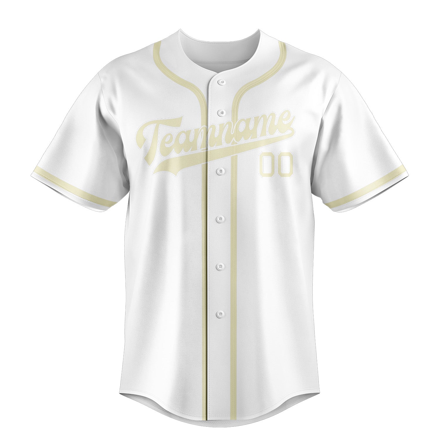 Maillot de baseball blanc crème personnalisé