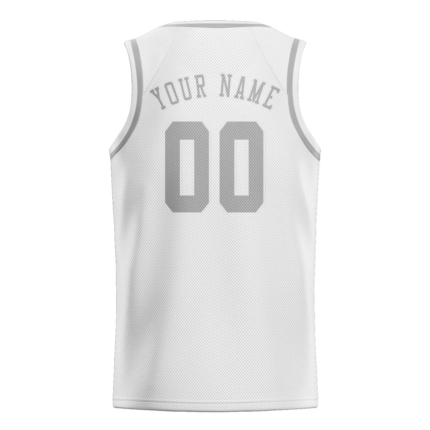 Maillot de basketball personnalisé blanc et gris