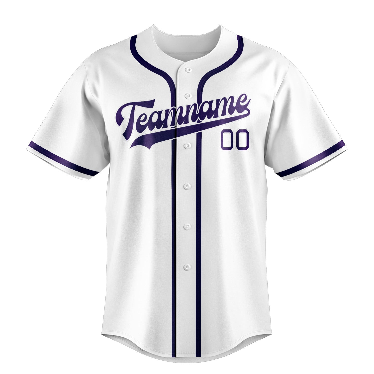 Maillot de baseball personnalisé blanc et violet