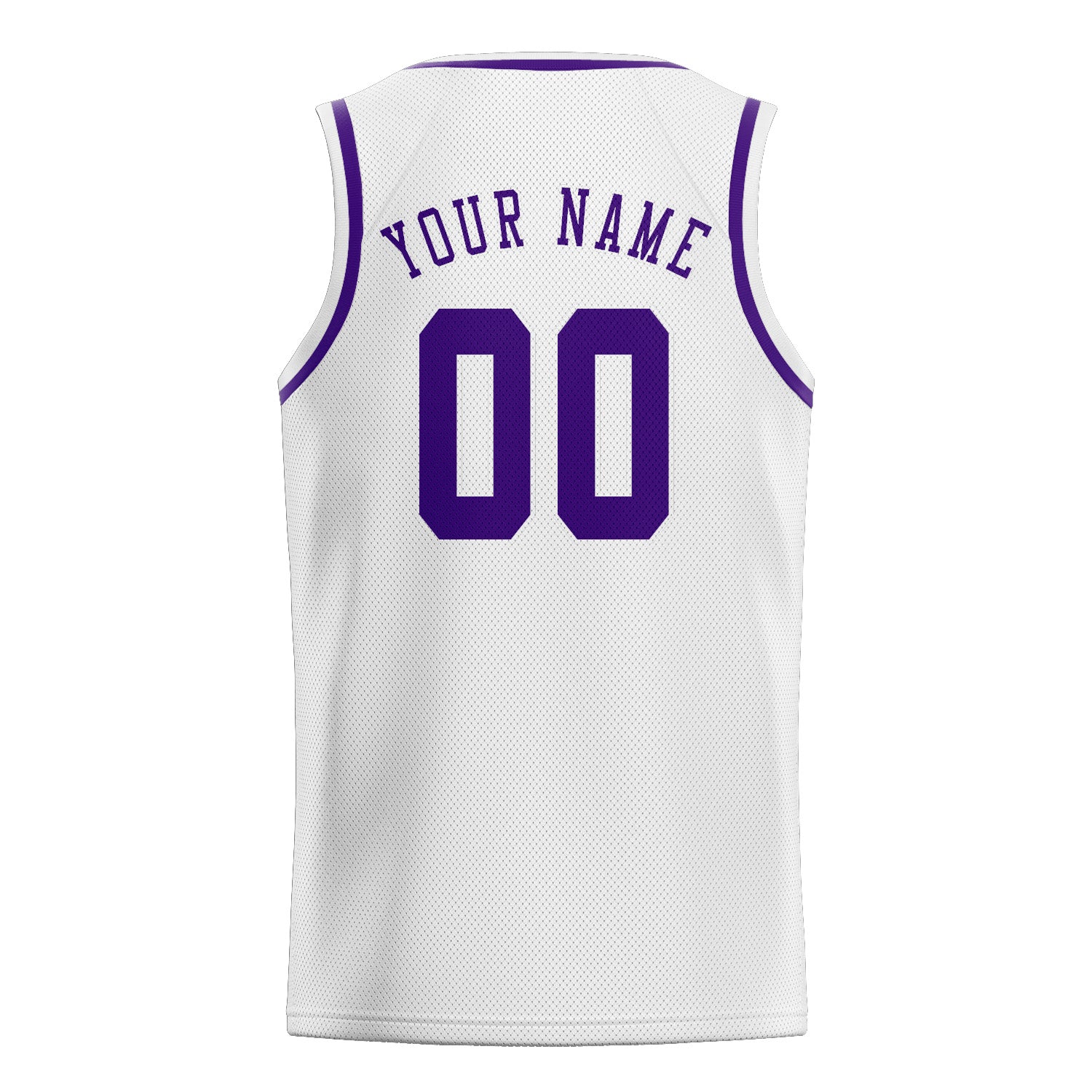 Maillot de basketball personnalisé blanc et violet