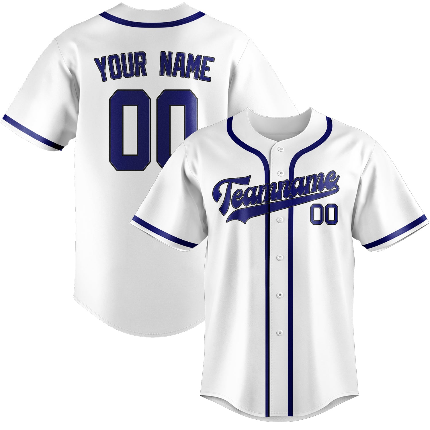 Maillot de baseball personnalisé blanc et bleu ciel