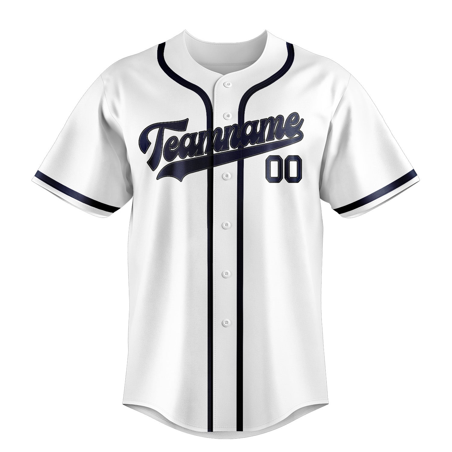 Maillot de baseball personnalisé blanc et bleu