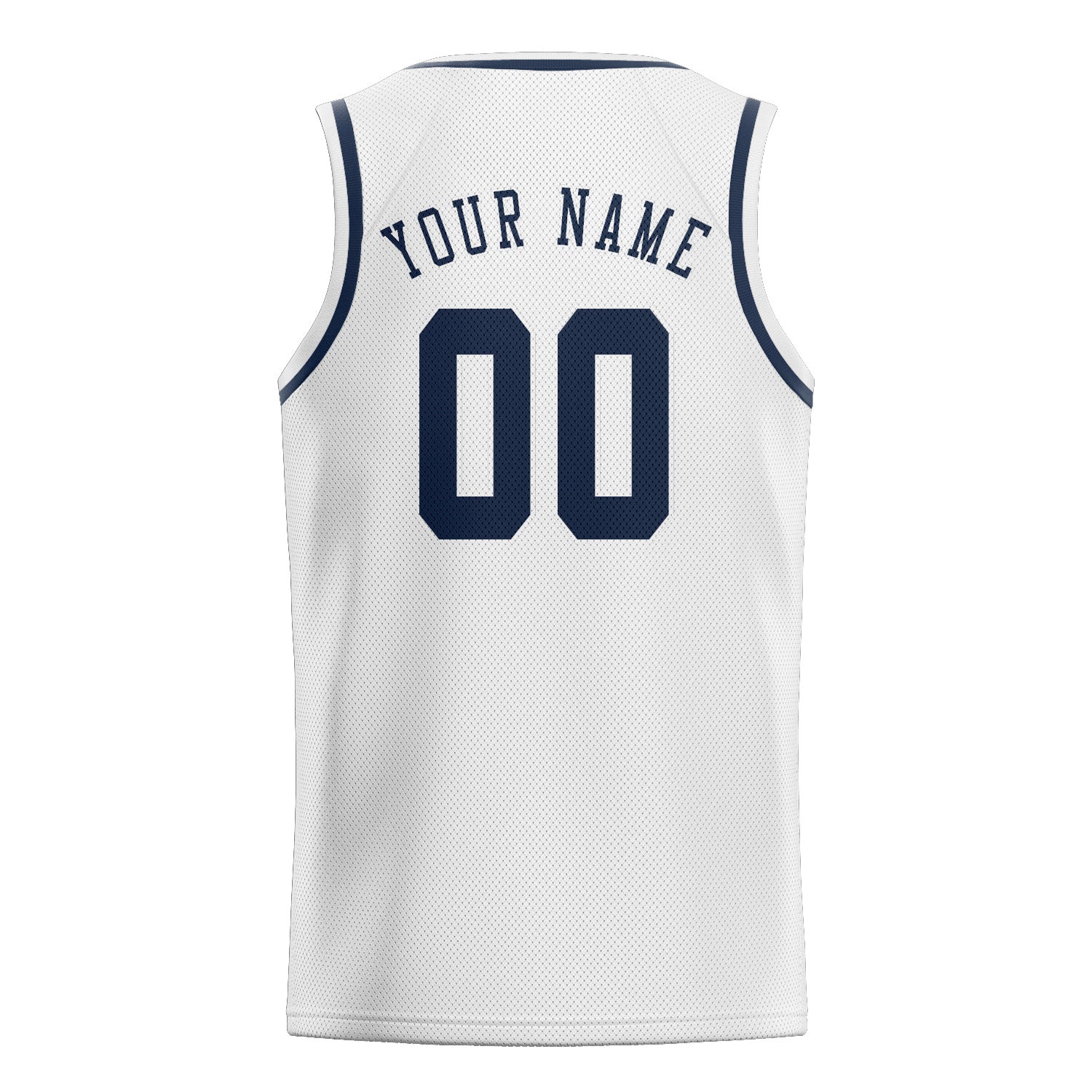 Maillot de basketball personnalisé blanc et bleu