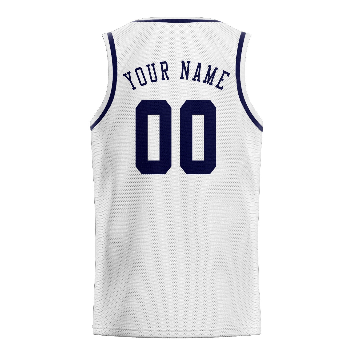 Maillot de basketball personnalisé blanc et marine