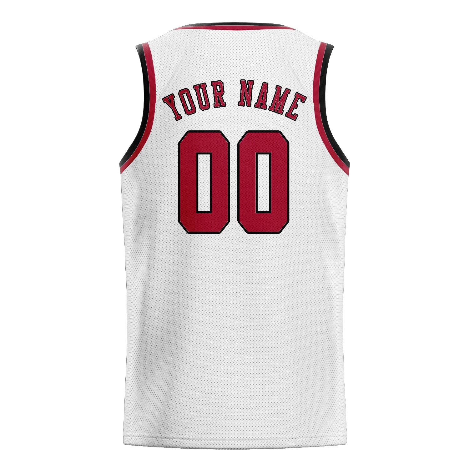 Maillot de basketball personnalisé blanc et rouge