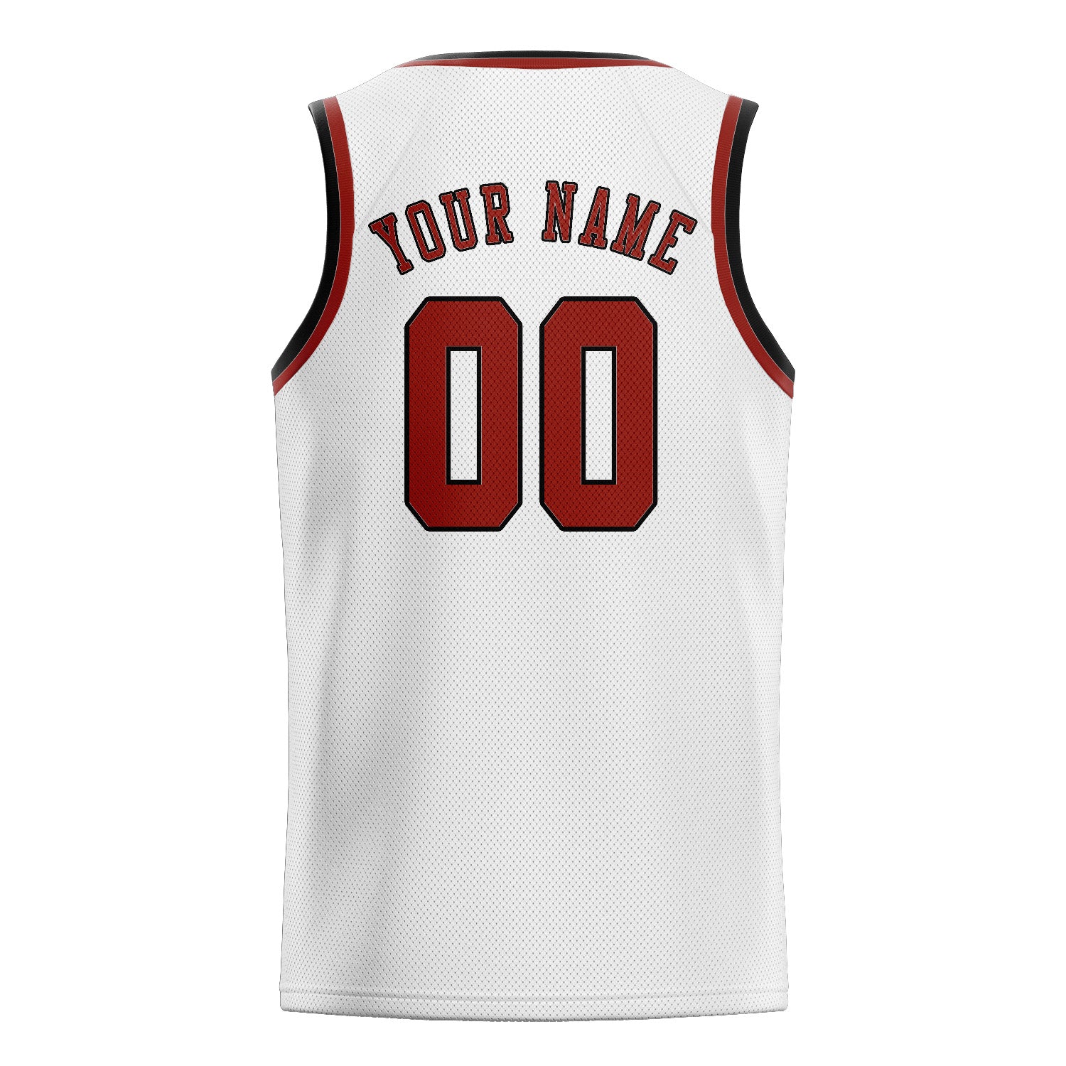 Maillot de basketball personnalisé blanc corail et rouge corail