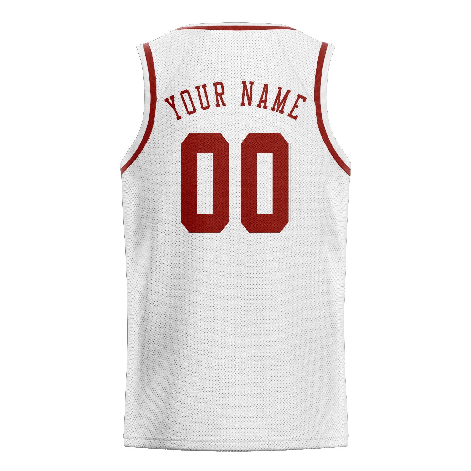 Maillot de basketball personnalisé blanc corail et rouge corail