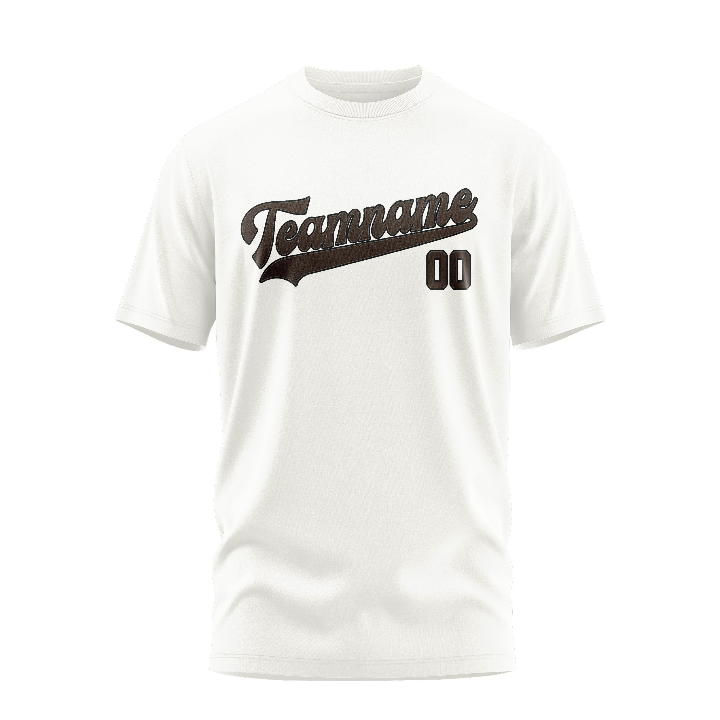 T-shirt personnalisé blanc et marron