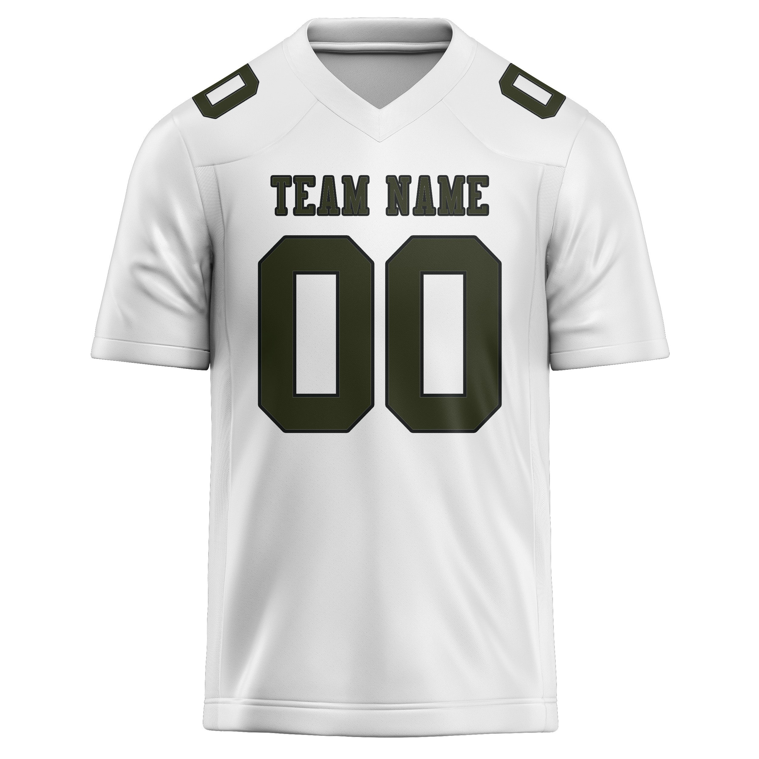 Maillot de football personnalisé blanc olive