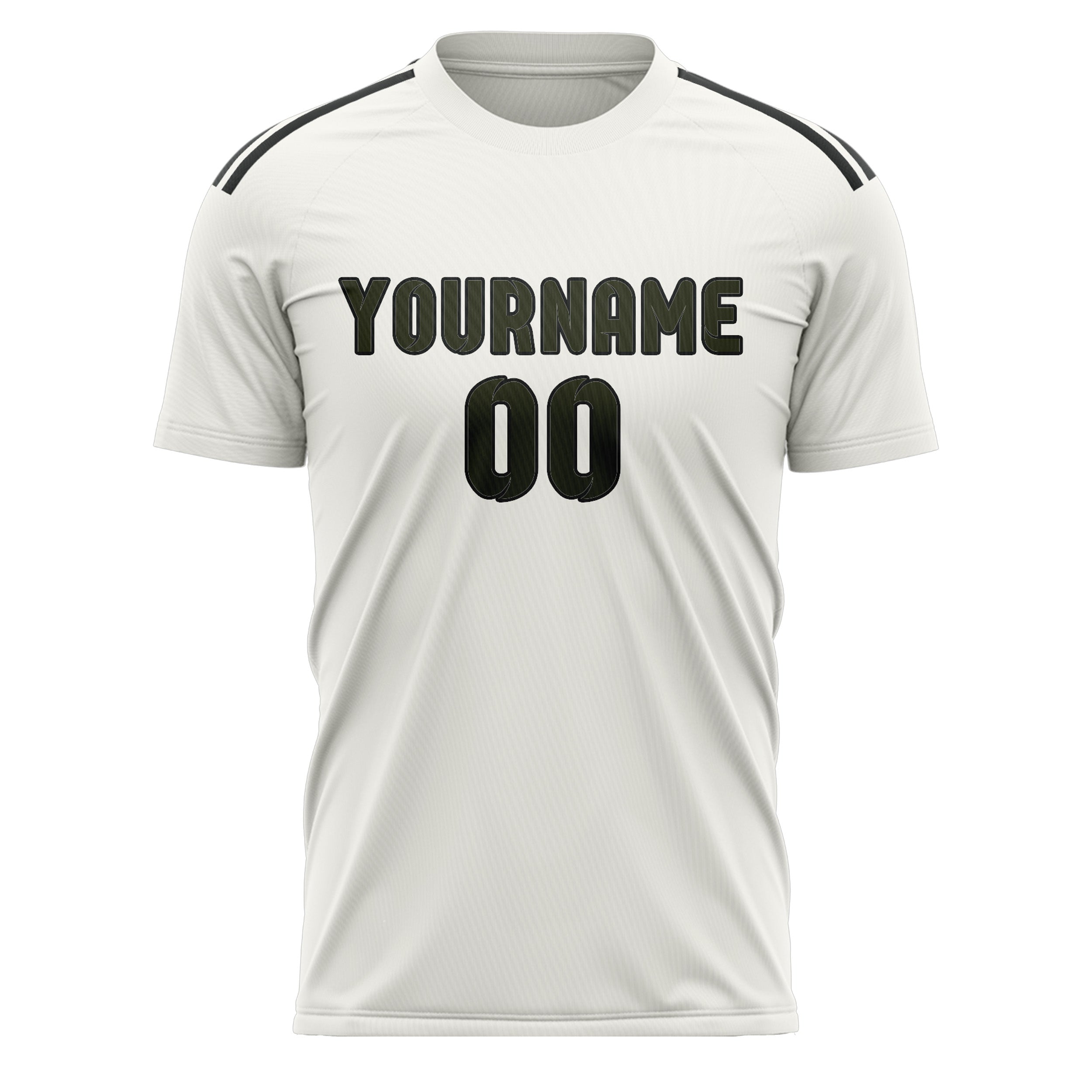 Maillot de football personnalisé blanc olive