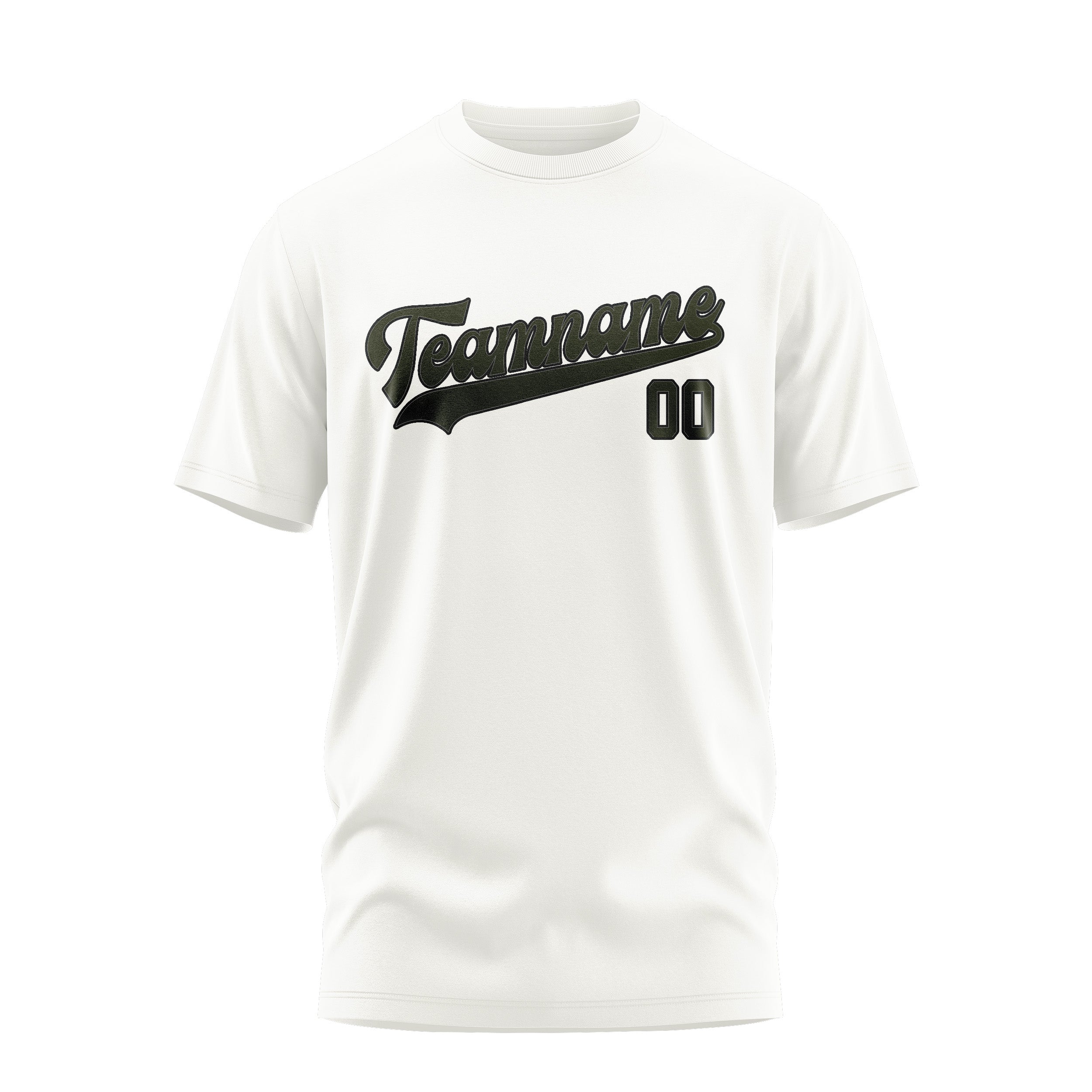 T-shirt personnalisé blanc olive