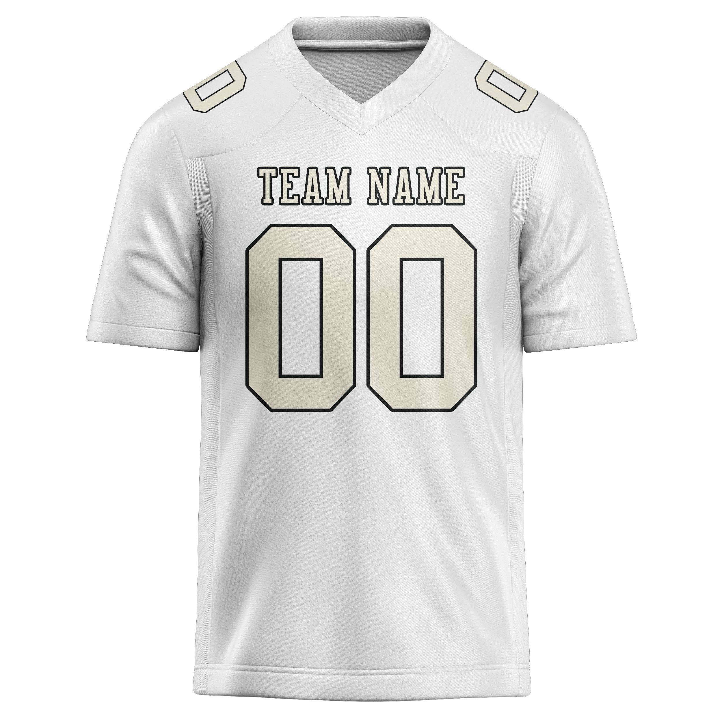 Maillot de football blanc crème personnalisé