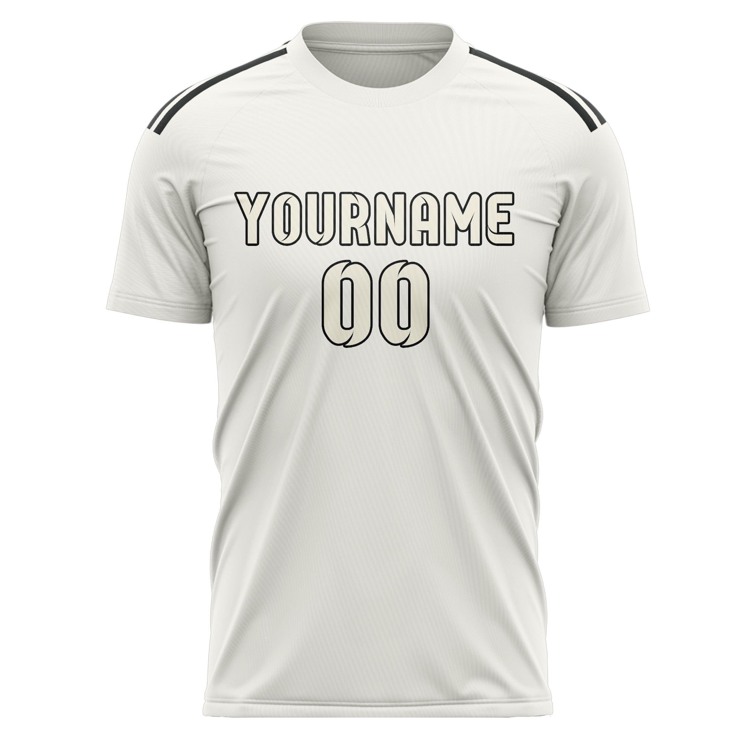 Maillot de football personnalisé blanc crème