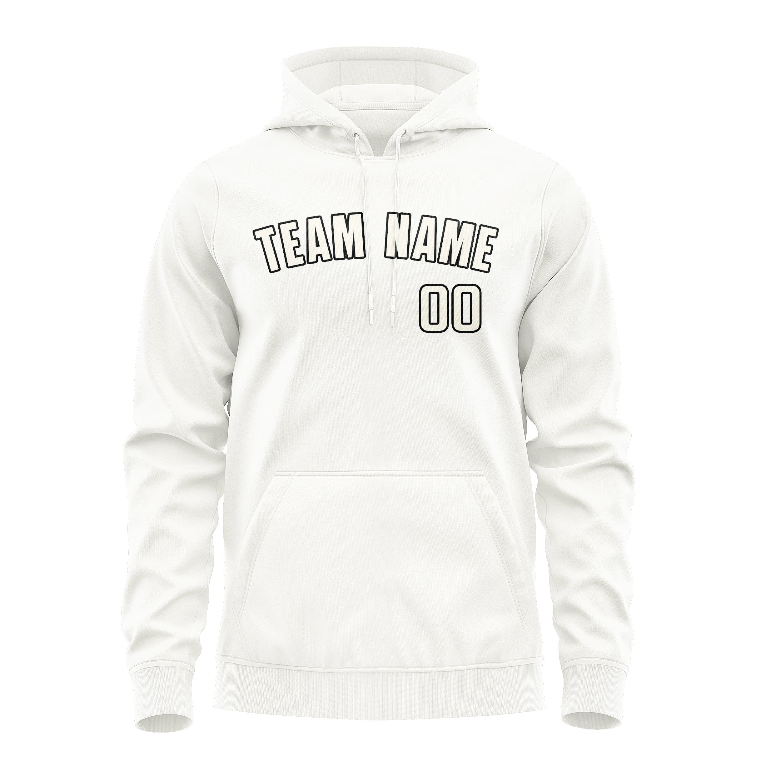 Sweat à capuche blanc crème personnalisé 
