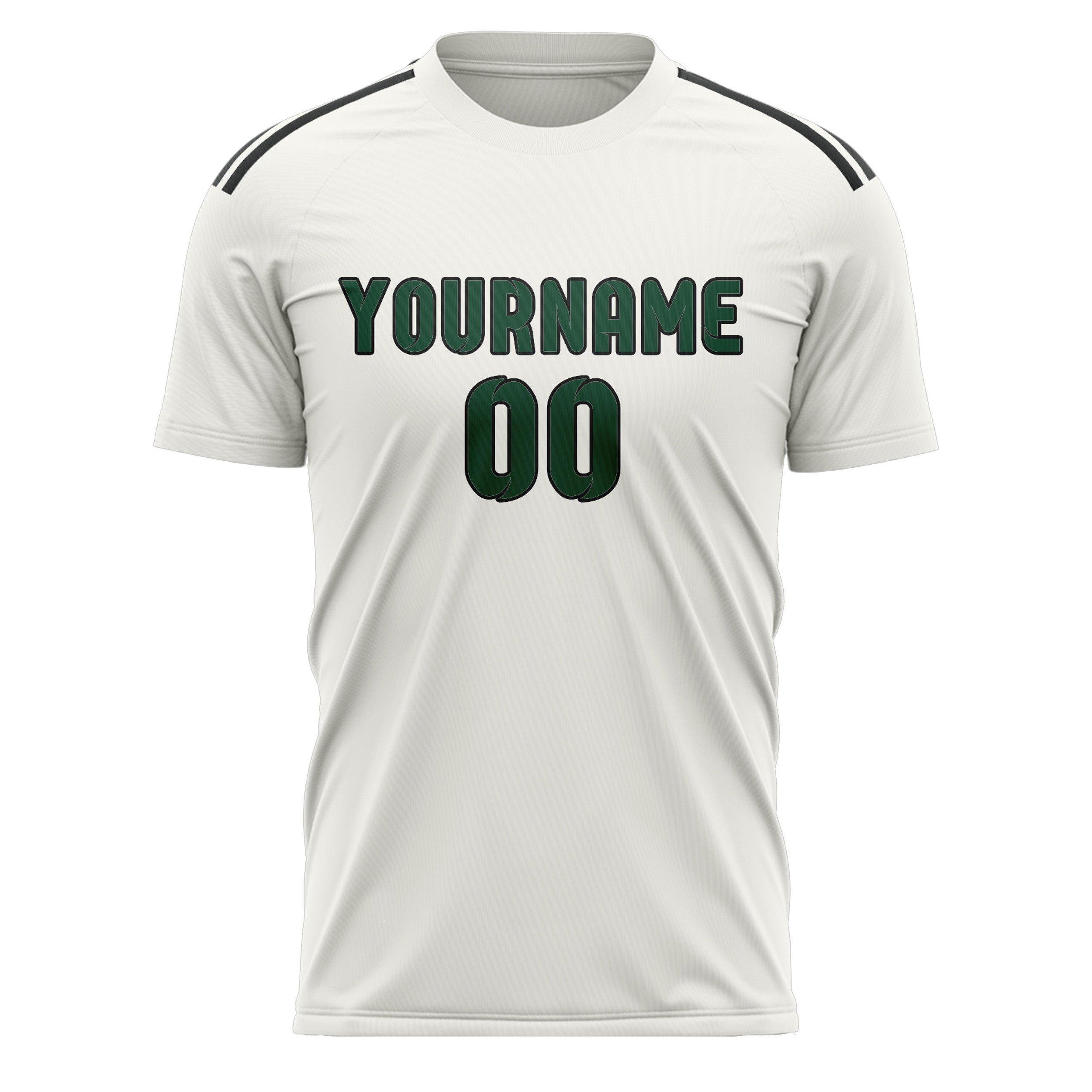 Maillot de football personnalisé blanc et vert