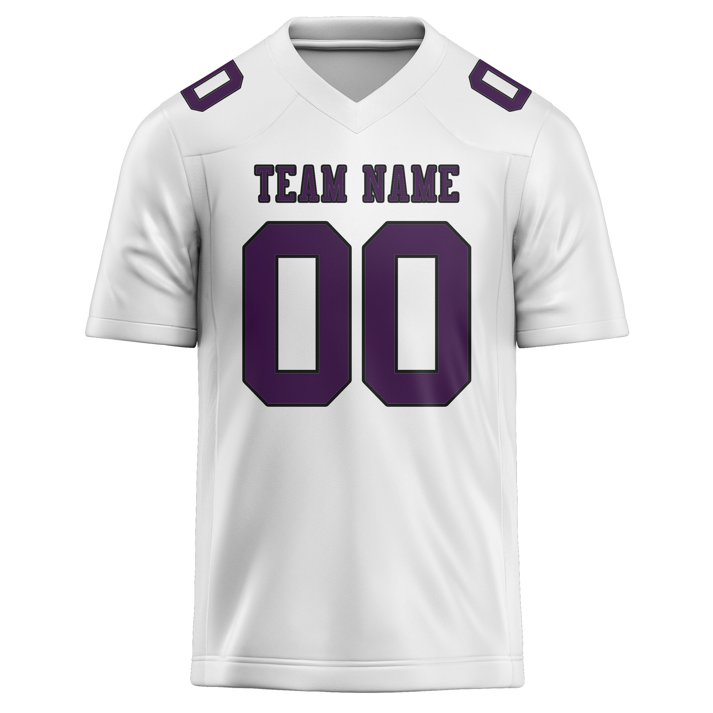 Maillot de football personnalisé blanc et violet