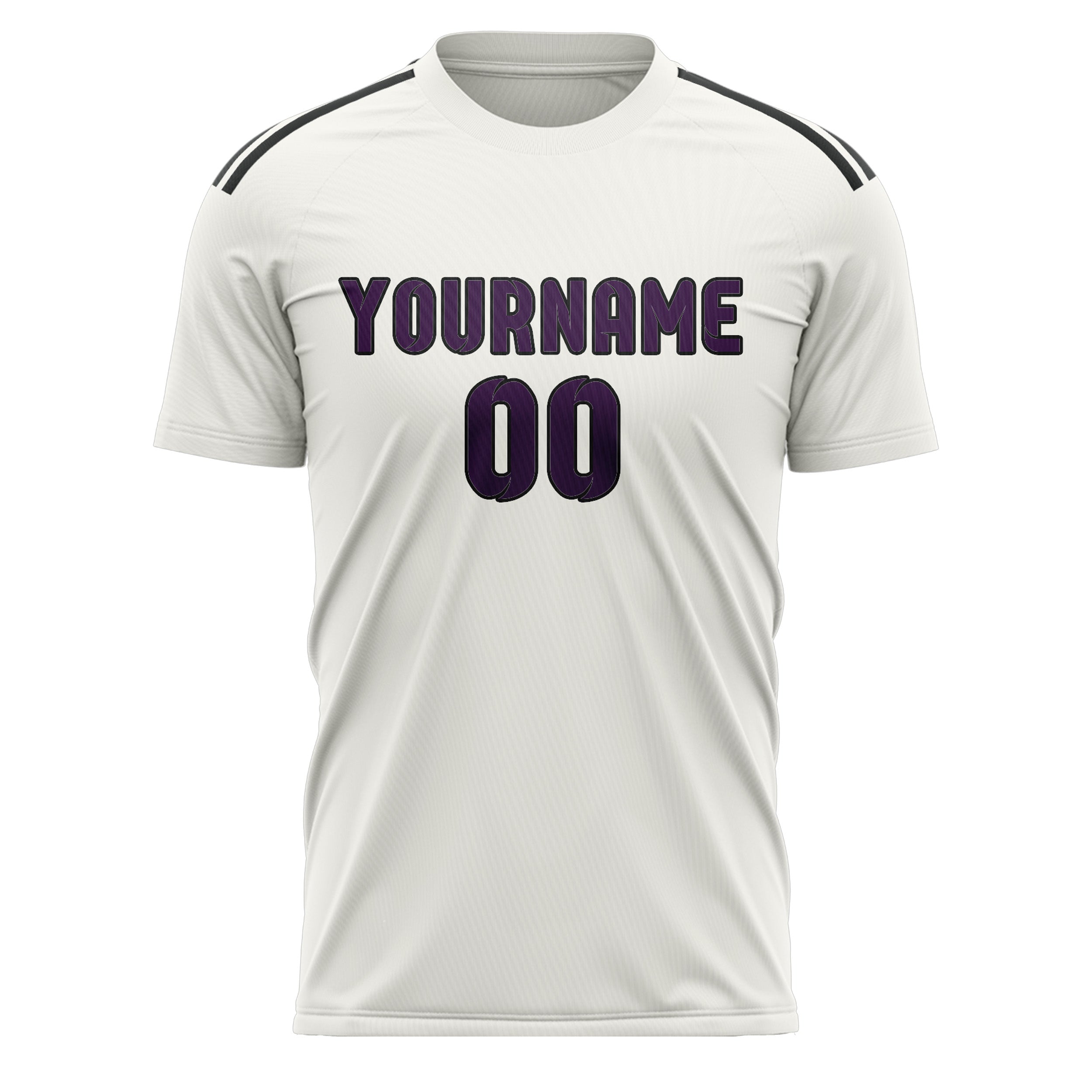 Maillot de football personnalisé blanc et violet