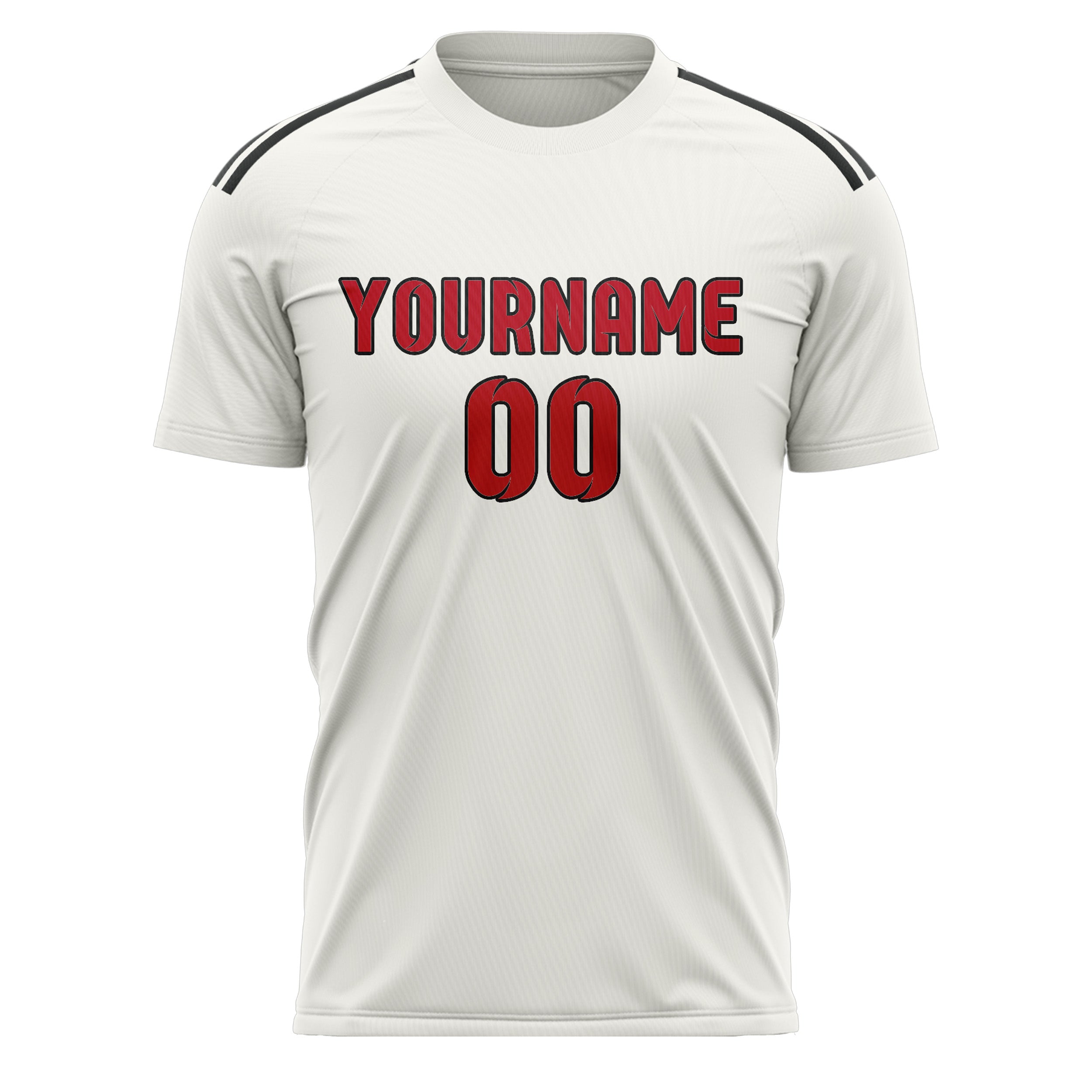 Maillot de football personnalisé blanc et rouge