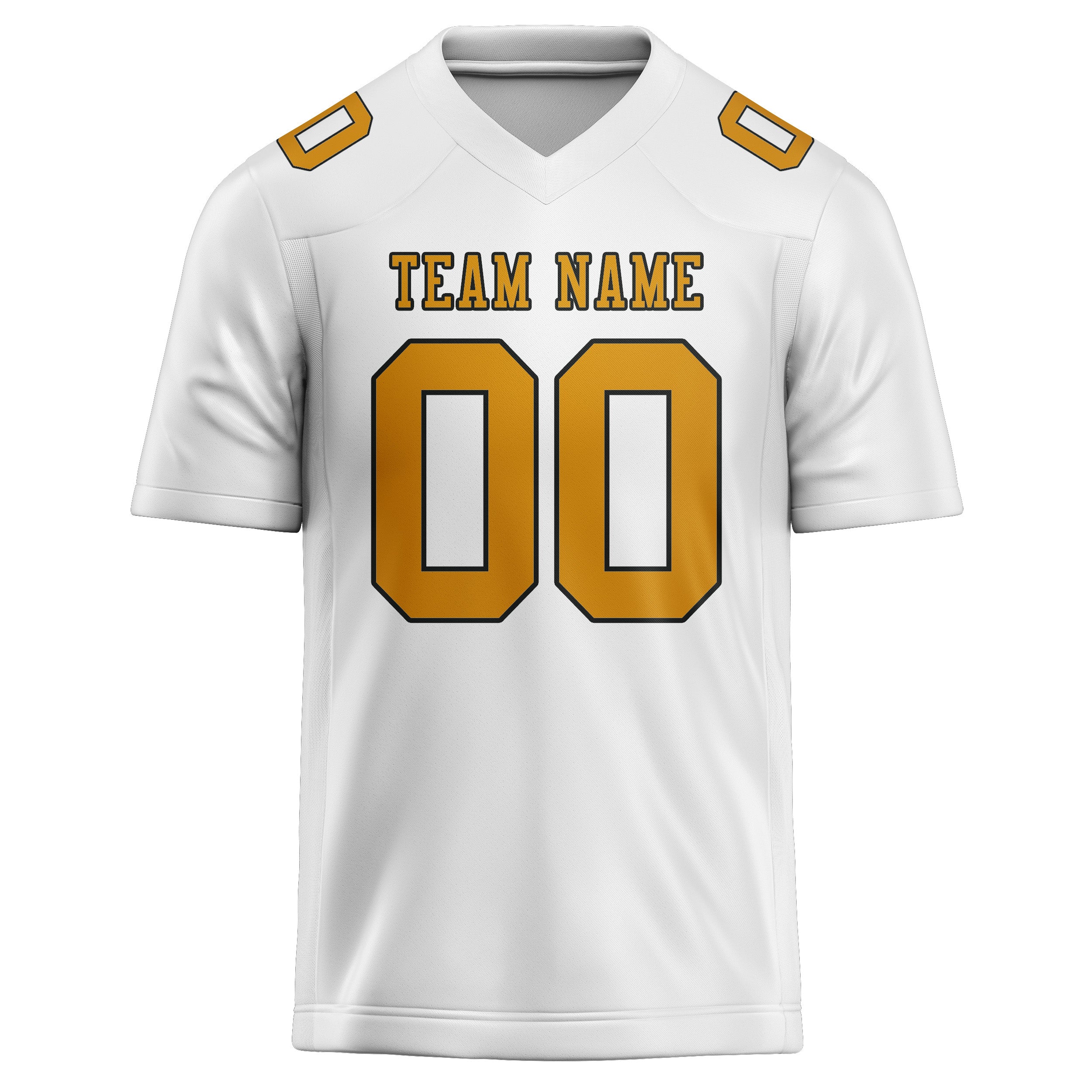 Maillot de football personnalisé blanc et jaune