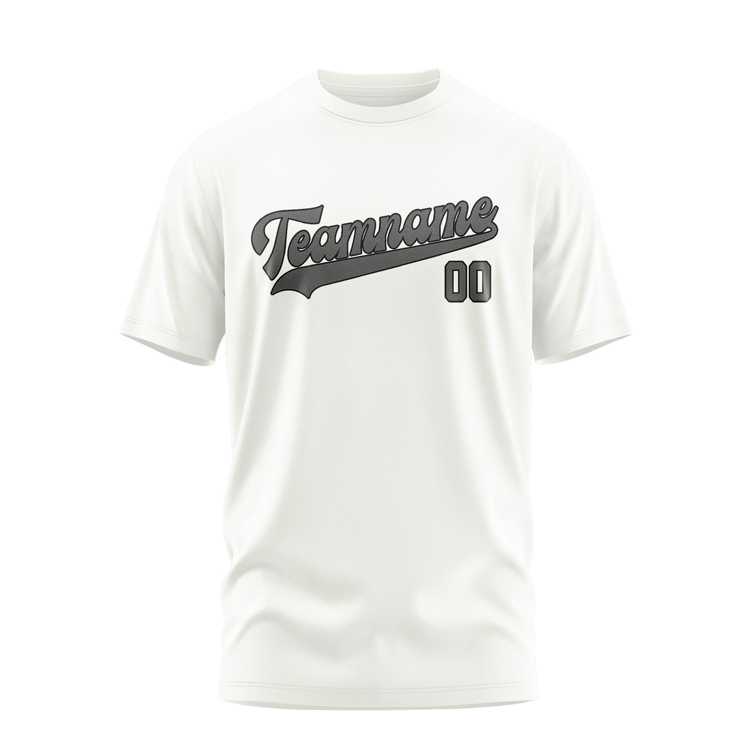 T-shirt personnalisé blanc et gris foncé