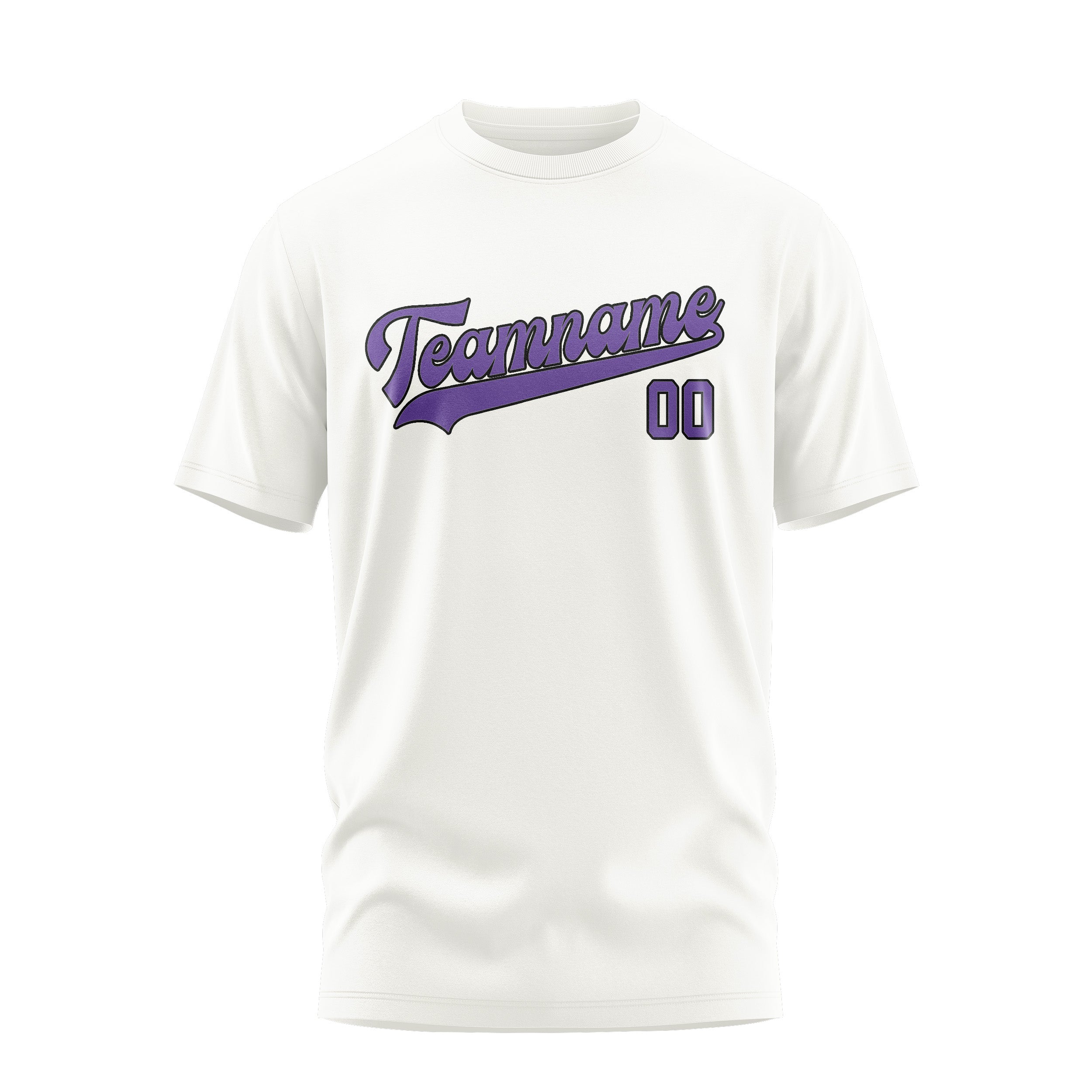 T-shirt personnalisé blanc et violet clair