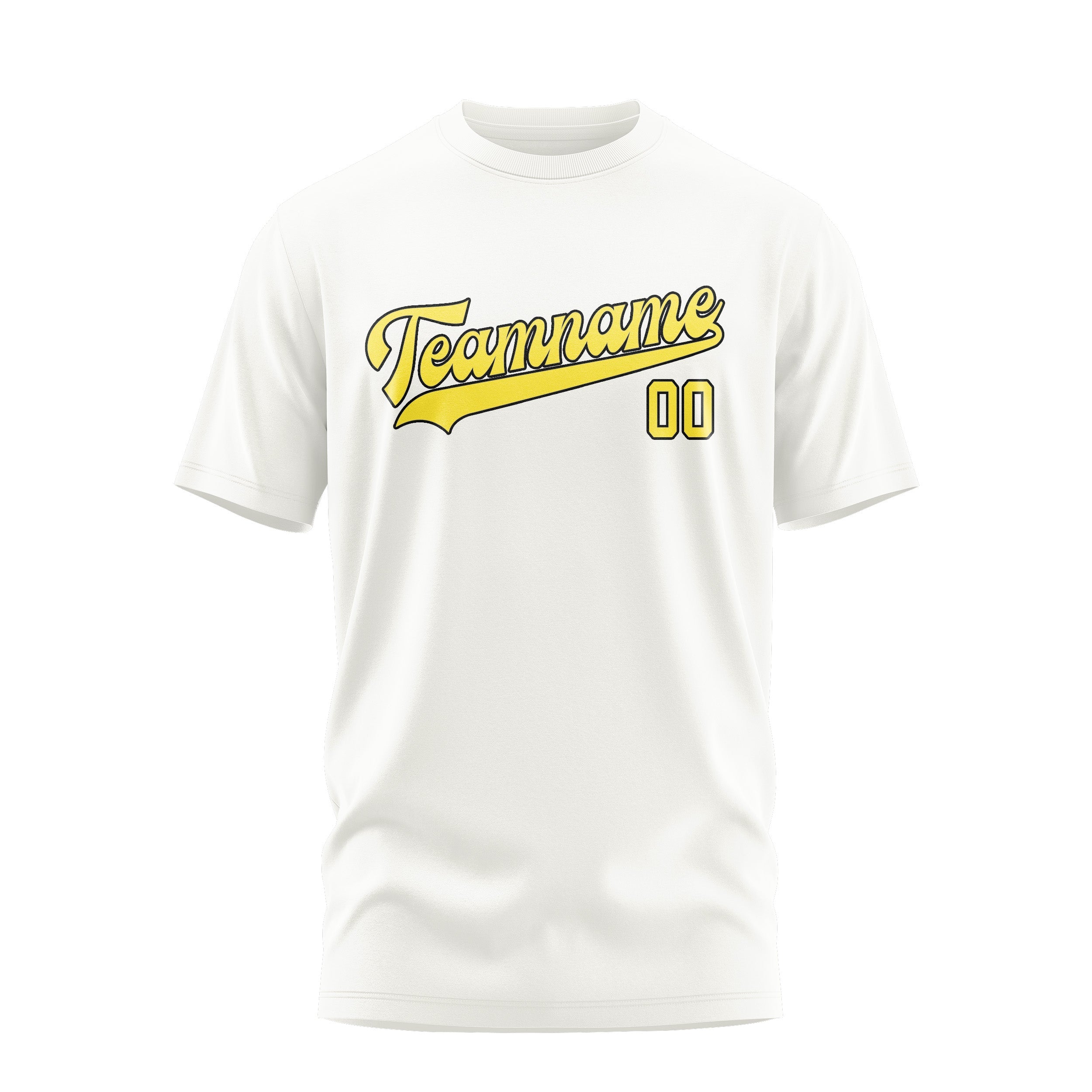 T-shirt personnalisé blanc et jaune clair