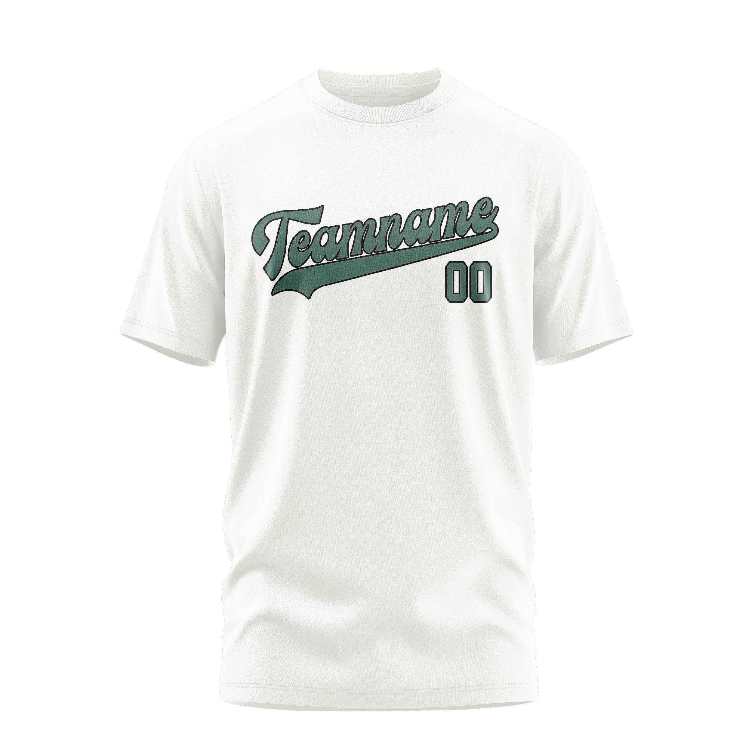 T-shirt personnalisé blanc bleu vert