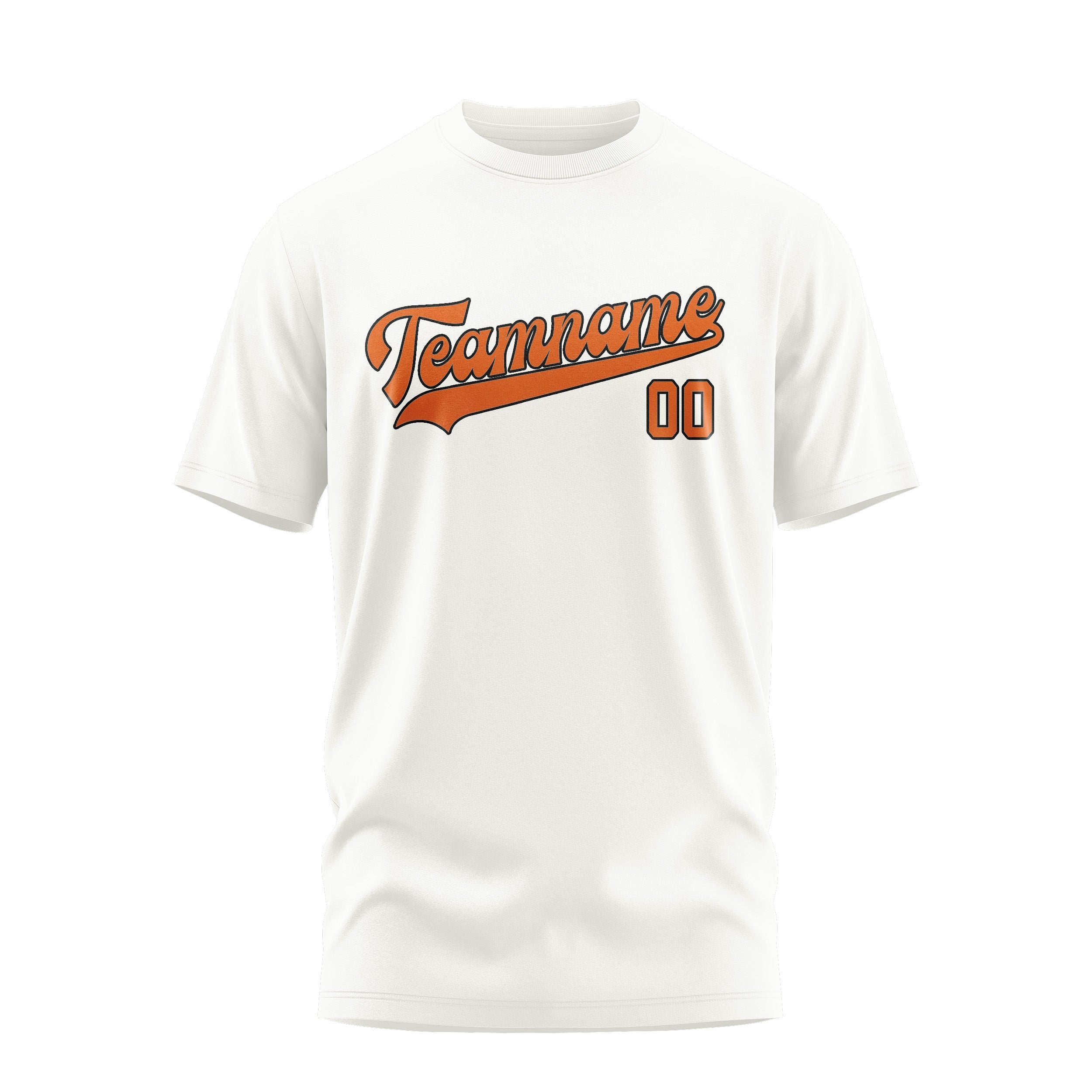 T-shirt personnalisé blanc et orange