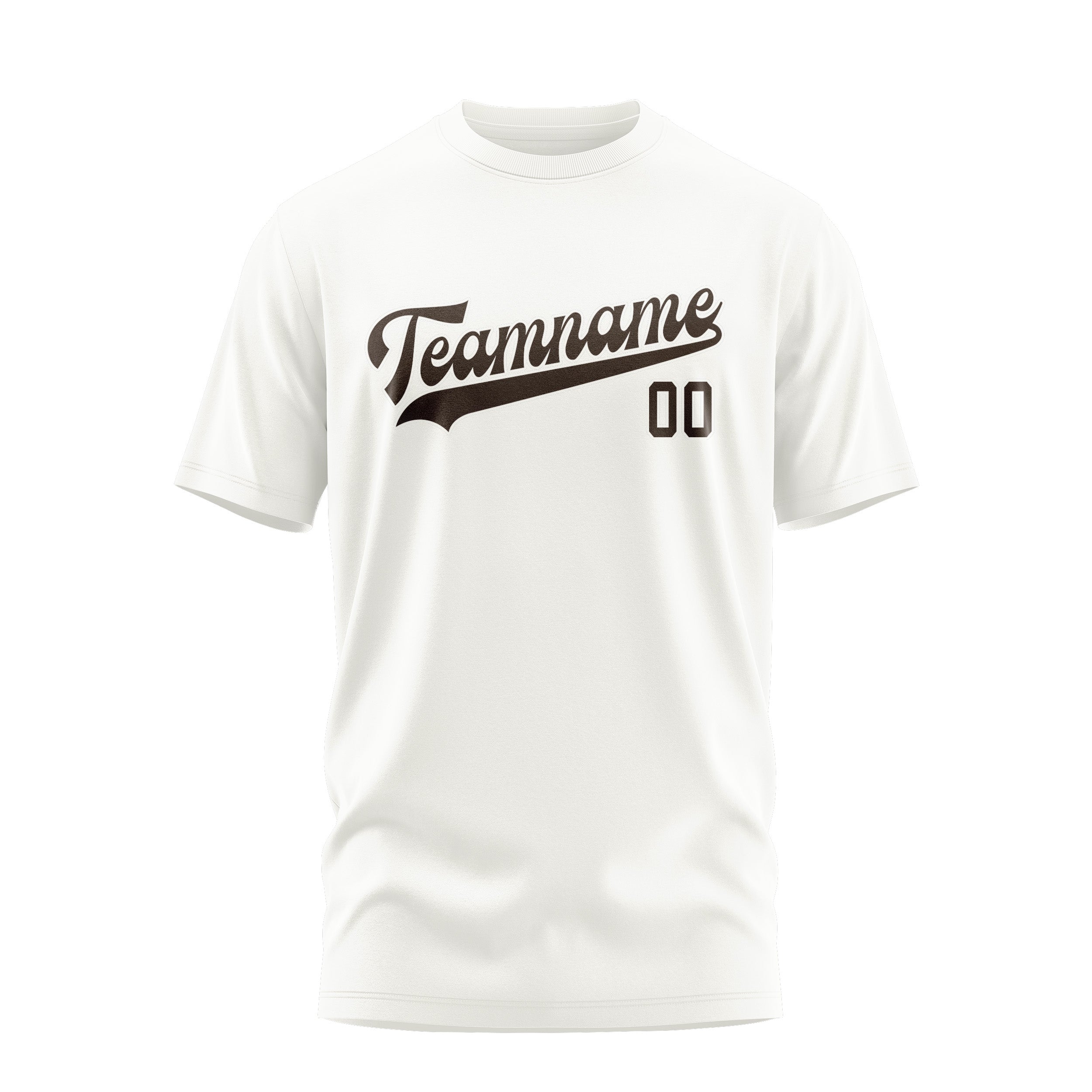 T-shirt personnalisé blanc et marron