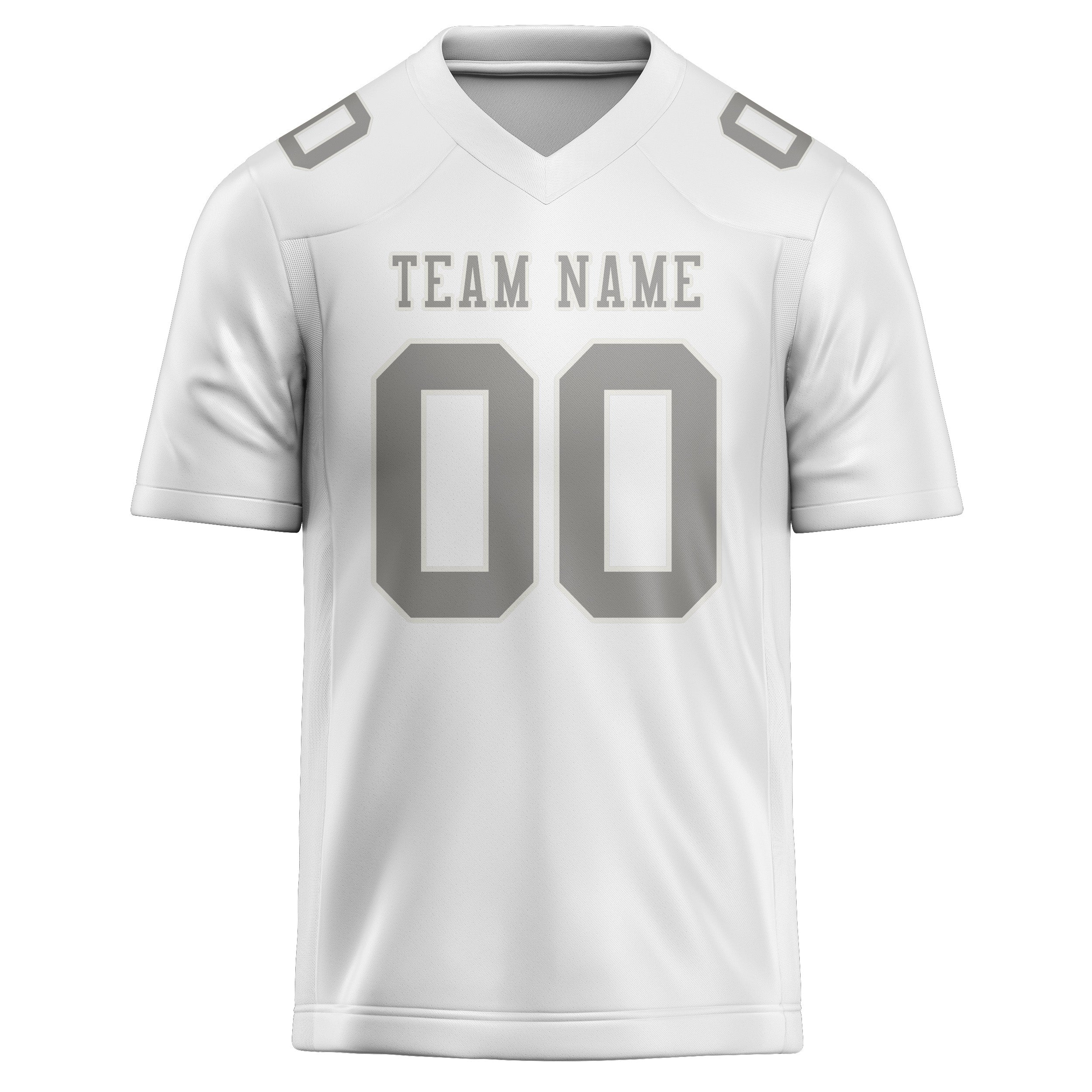 Maillot de football personnalisé blanc et gris