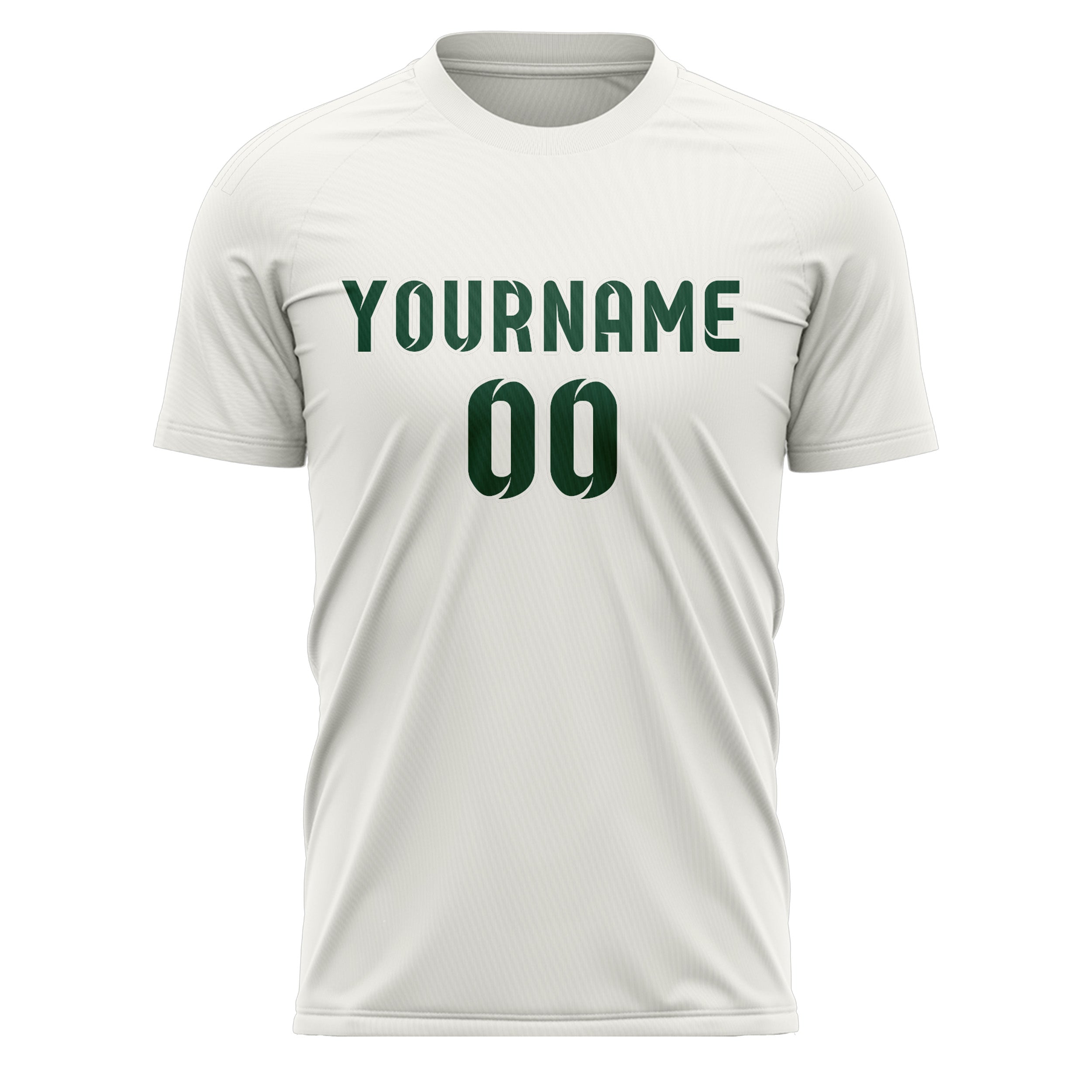 Maillot de football personnalisé blanc et vert