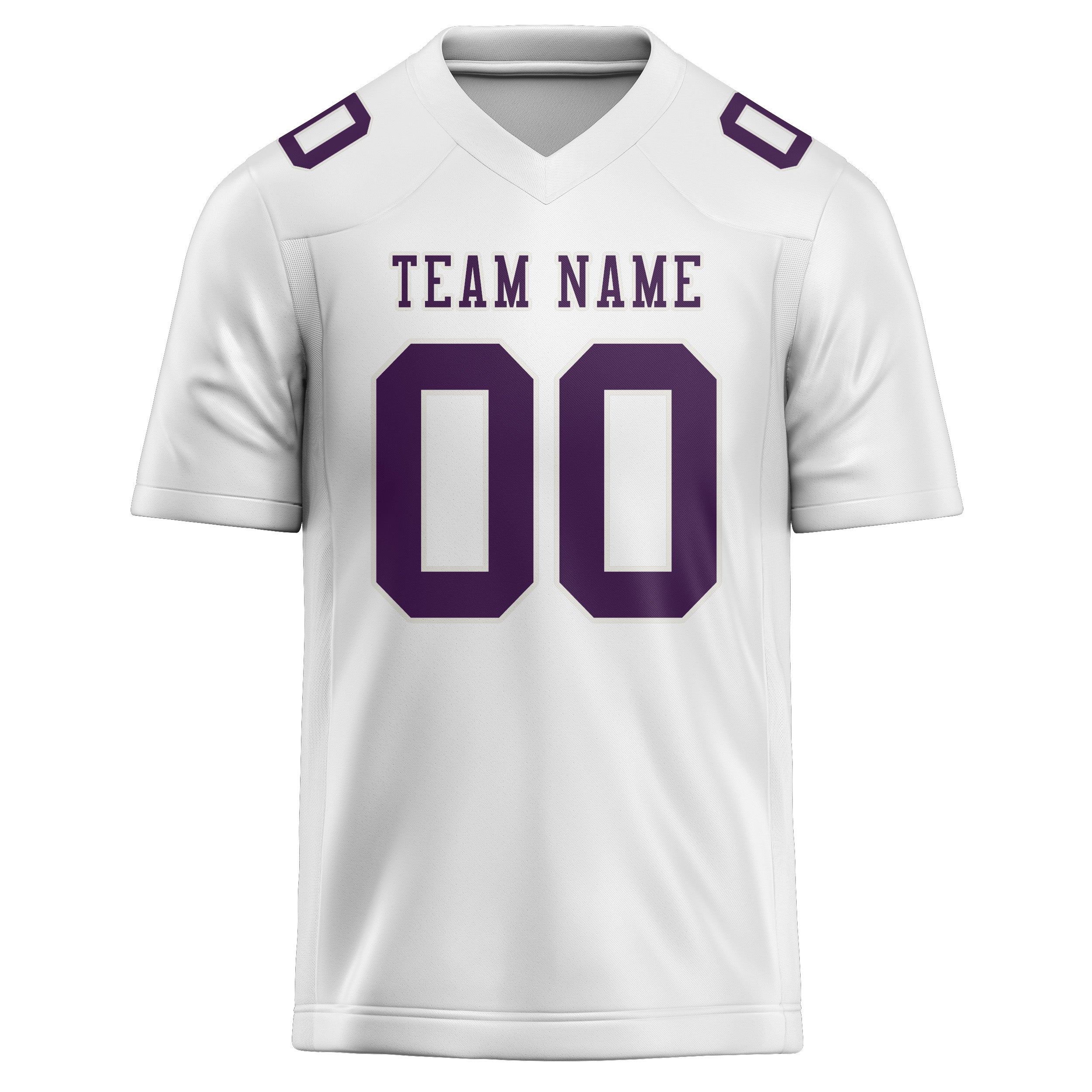 Maillot de football personnalisé blanc et violet