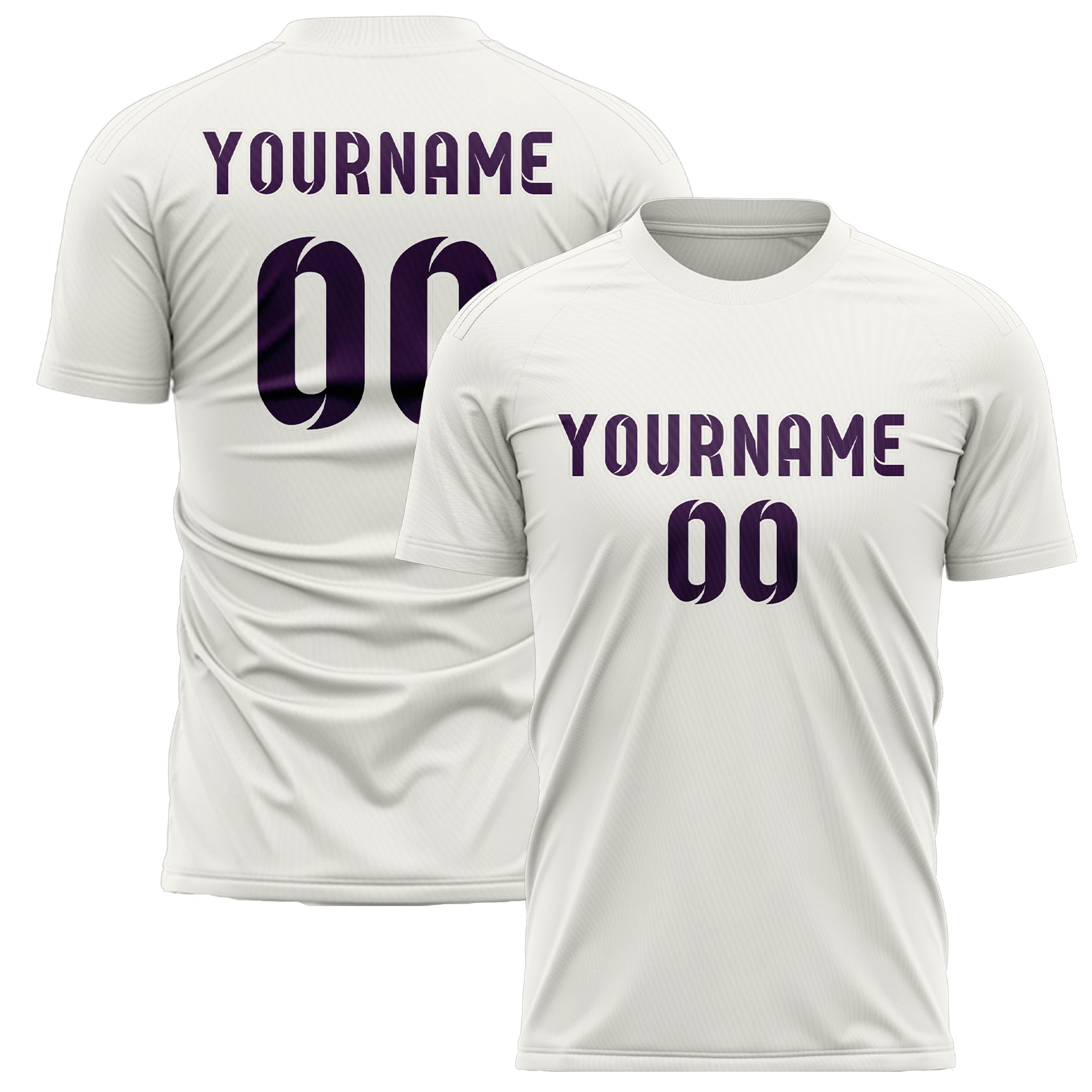 Maillot de football personnalisé blanc et violet