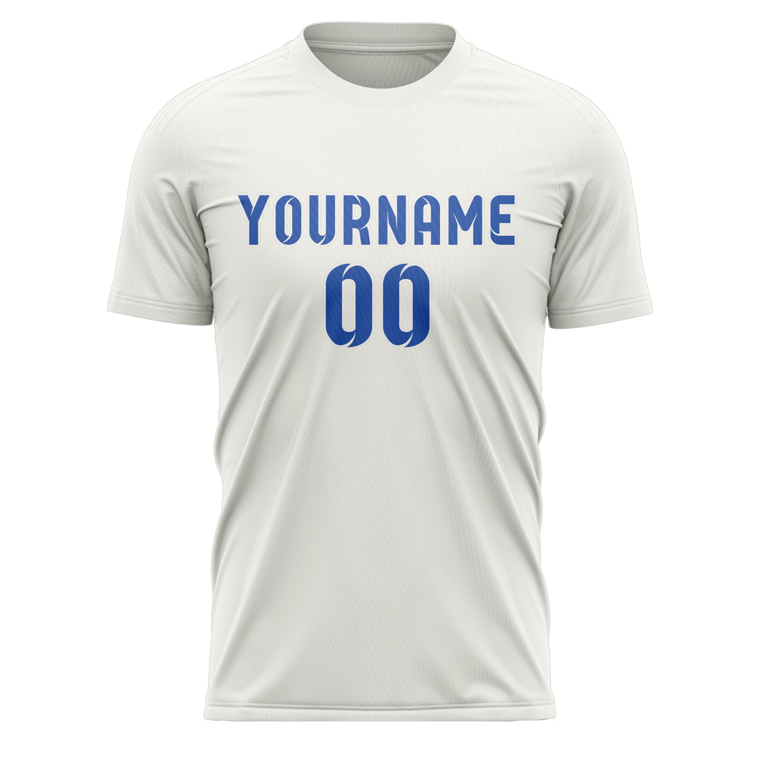 Maillot de football personnalisé blanc et bleu ciel