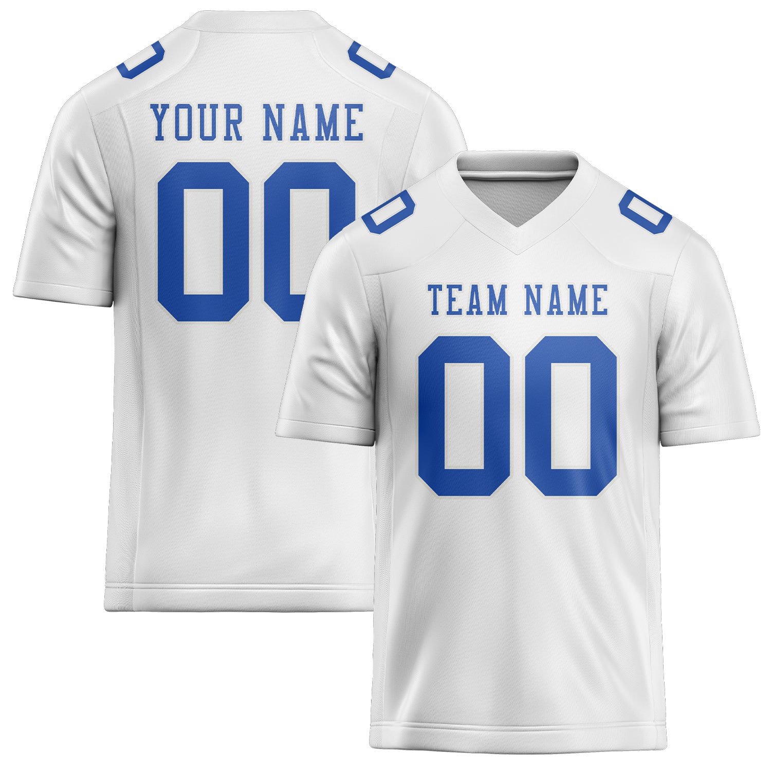 Maillot de football personnalisé blanc et bleu ciel