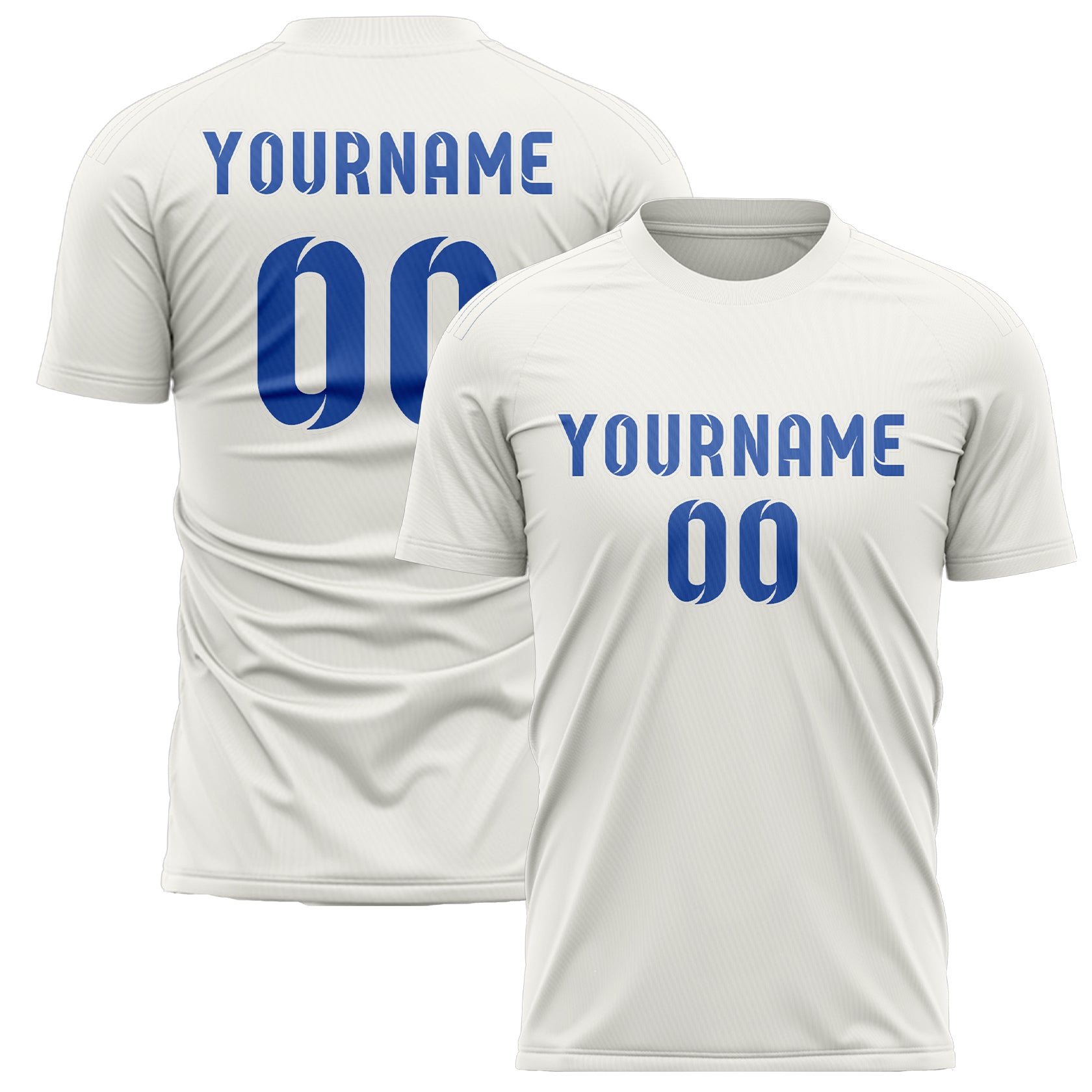 Maillot de football personnalisé blanc et bleu ciel